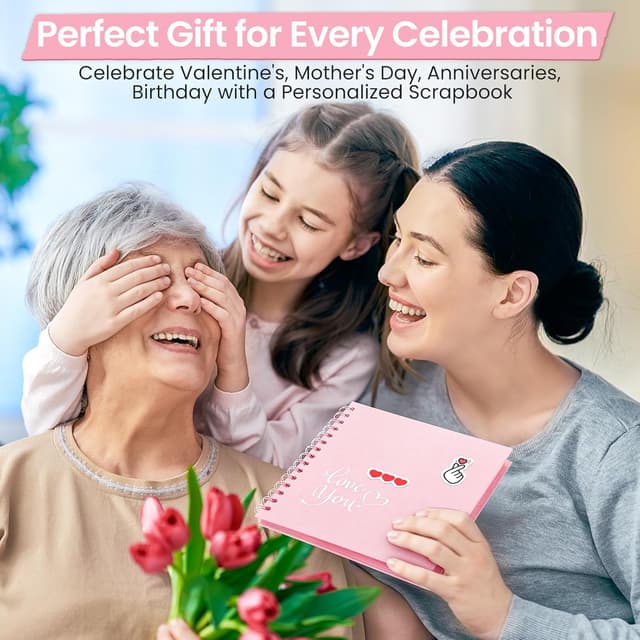 Thumbnail 6 de DazSpirit Fotoalbum zum Selbstgestalten 8 Zoll Rosa