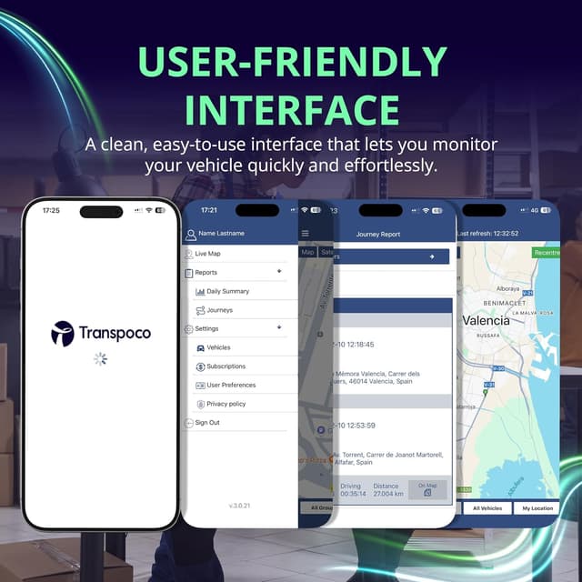 Detalle de Transpoco 4G GPS Tracker (GS900) with SIM and 12-month prepaid plan (UK)