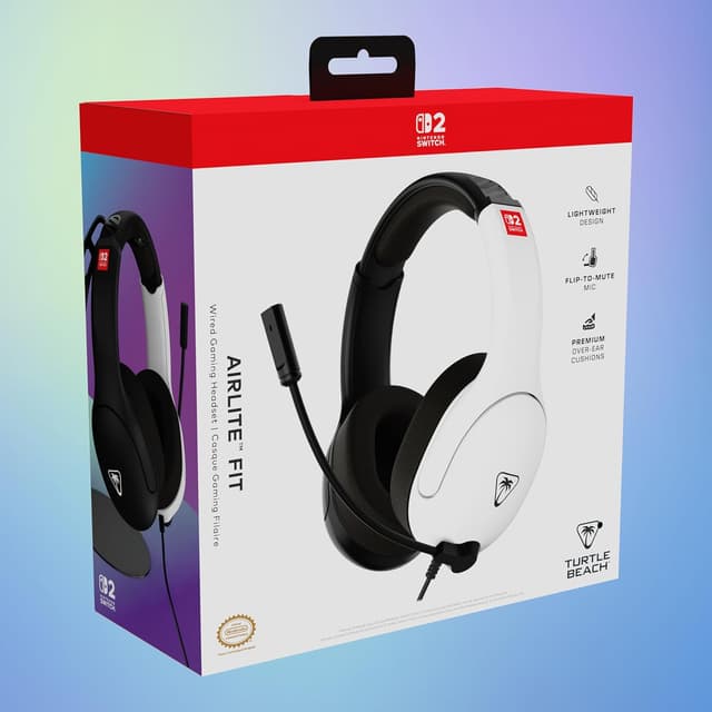 Thumbnail 6 de Turtle Beach Airlite Fit Wired Gaming-Headset (schwarz/weiß) – offiziell lizenziert für Nintendo Switch 2, Switch und OLED