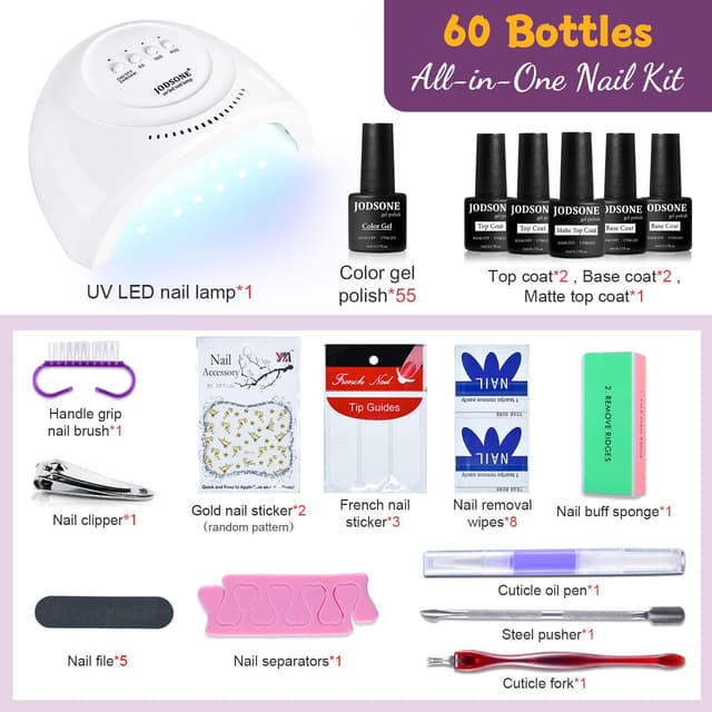 Detalle 2 de JODSONE 60-Piece Gel Nail Kit with UV Lamp