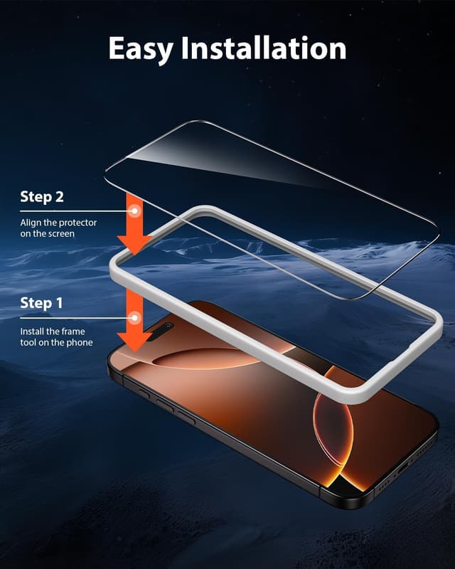 Thumbnail 4 de Mkeke Screen Protector for iPhone 16 Pro 6.3 inch