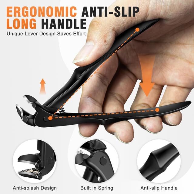 Detalle 2 de DRMODE Long Handled Angled Head Toenail Clippers for Thick Nails ✂