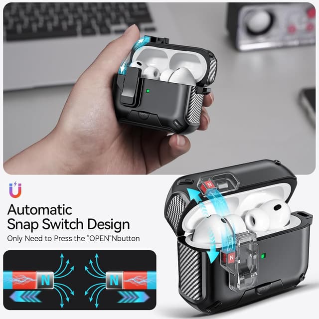 Detalle de JOREMX AirPods Pro 3 Case with Stand 2025