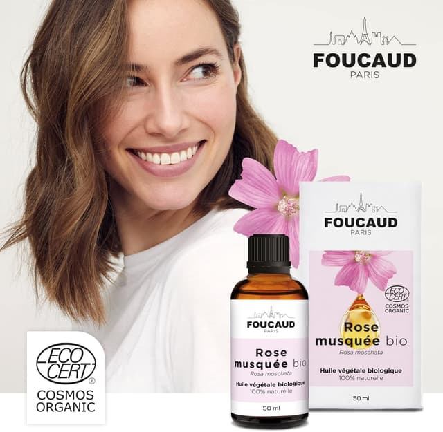 Detalle de FOUCAUD Olio di Rosa Canina BIOLOGICO 50 ml (100% naturale) addolcente anti-macchie e rigenerante