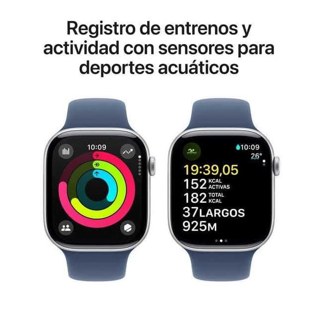 Detalle de Apple Watch Series 10 46 mm GPS + Cellular, aluminio plata