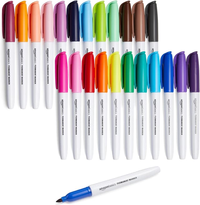 Detalle de Amazon Basics Permanent Markers 24-pack ๐