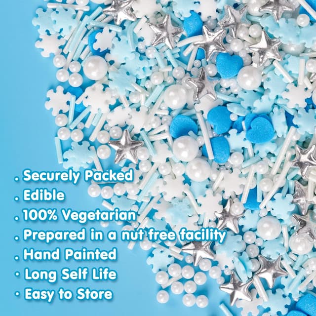 Detalle 1 de Schneeflocken-Streusel 130 g für Kuchen