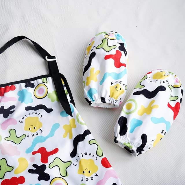 Thumbnail 5 de HIQUACC Kids Art Apron Set 2 Sleeves