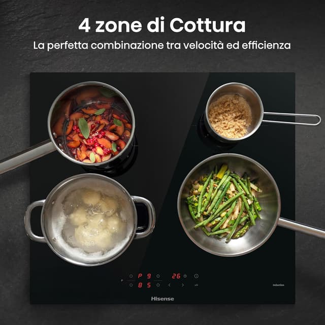 Thumbnail 3 de Hisense HIA64UK piano cottura a induzione 4 zone