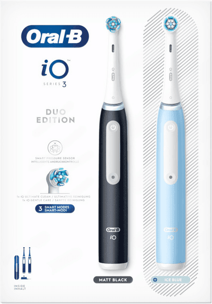 Imagen de Oral-B iO3 Duo Cepillo Eléctrico Negro Mate + Azul 🪥 en OfertitasTOP