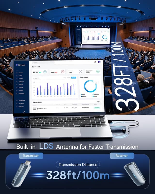 Thumbnail 2 de 2026Upgrade Wireless HDMI 328FT Receiver