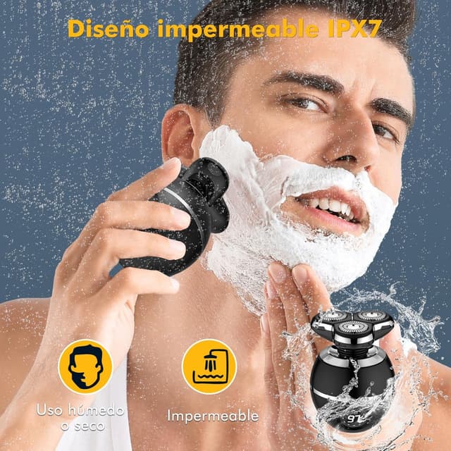 Thumbnail 6 de ETENTOUS Afeitadora 3D Hombre, Multiusos Impermeable 🌊