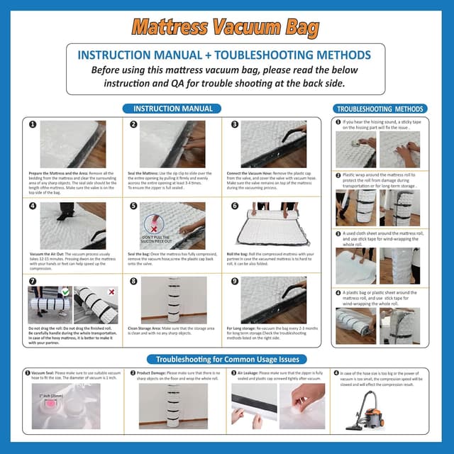 Detalle 2 de Queen Foam Mattress Vacuum Bag