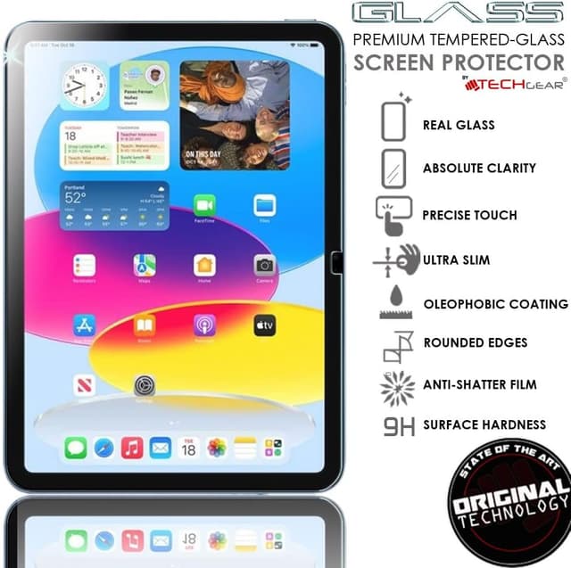 Thumbnail 2 de TECHGEAR 2 Pack iPad Glass Protectors