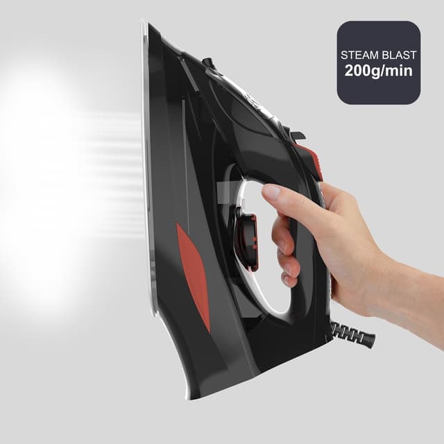 Detalle de Black+Decker BXIR3000E ferro da stiro a vapore 3000 W con piastra ceramica e colpo vapore 200 g/min