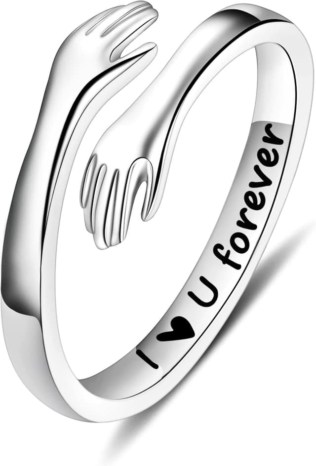 Imagen de Yesteel S925 Hug Ring Adjustable Size 7 📷 en OfertitasTOP