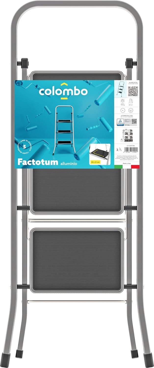 Detalle de Colombo G110AT3W sgabello factotum in alluminio con 3 gradini