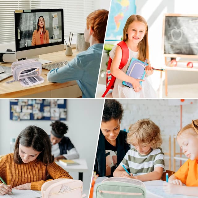 Thumbnail 6 de COLOCASTLE Federmäppchen mit 3 Fächern, große Kapazität (25 x 8 x 6 cm) – Etui für Schule & Büro