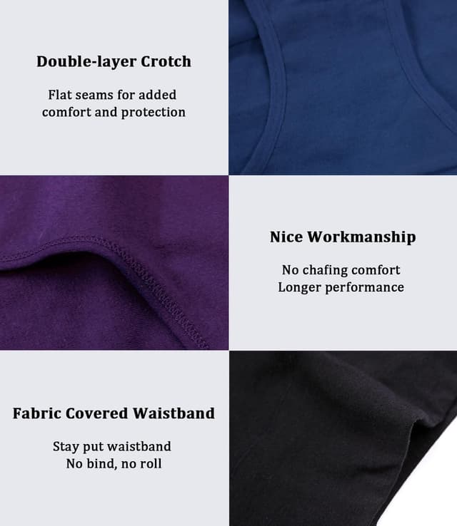 Detalle 2 de wirarpa Unterhosen Damen Baumwolle, hoher Taillenslip im 4er-Set (Stretch) – Größe nach DE