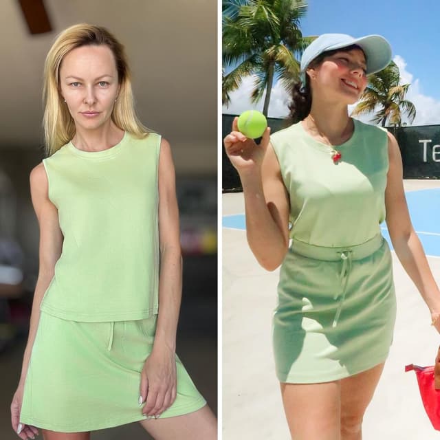 Detalle 2 de EXLURA tennis skorts set 2 piece