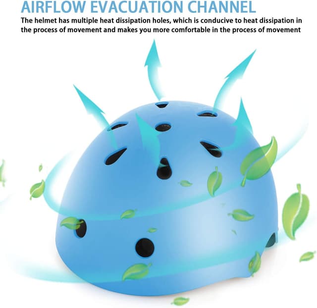 Detalle de ValueTalks Kids Bike Helmet & Pads Set (7pc) – Adjustable Skate Helmet, Knee, Elbow & Wrist Pads