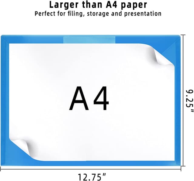 Detalle de A4 document folders 36 pack popper closure