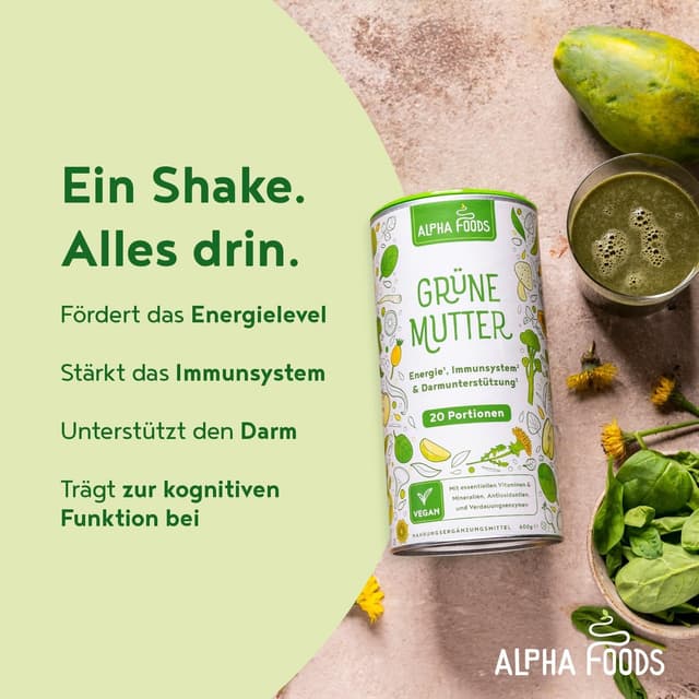Detalle de Grüne Mutter 2.0 Greens Shake Pulver 600 g