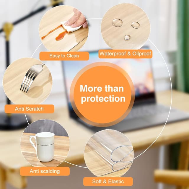 Thumbnail 1 de PUEAZU Sottomano 90x40cm Trasparente per Scrivania