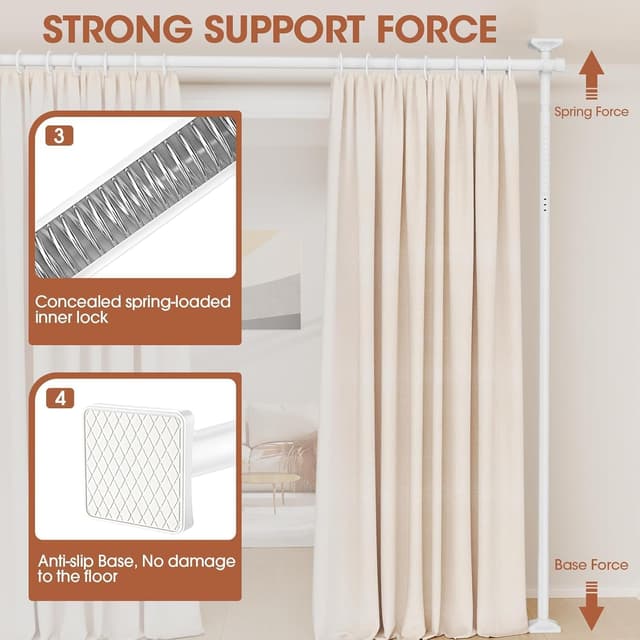 Detalle 2 de WELDUN Tringle verticale 227–312 cm 📏