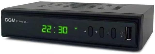 Detalle de CGV etimo 2T-C : récepteur/enregistreur TNT HD à double tuner (noir)