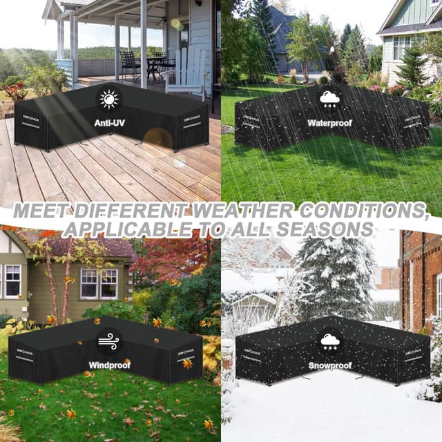 Thumbnail 6 de SIMPHAUS Outdoor Rattan Corner Sofa Cover