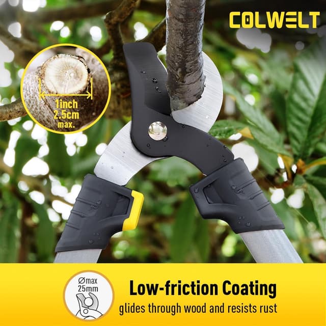 Detalle de Colwelt Garden Shears Set 3-Pack: 42cm bypass loppers, hedge clippers & 20cm secateurs