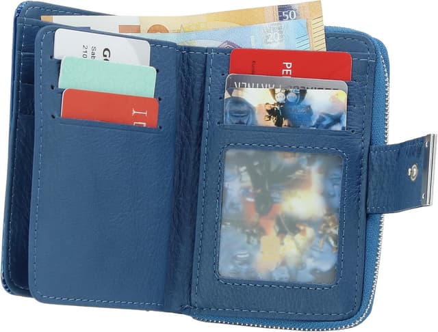 Thumbnail 3 de Jennifer Jones Geldbörse Blau Echtleder