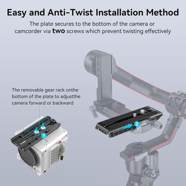 Detalle 2 de SMALLRIG 3158B quick release plate for gimbal