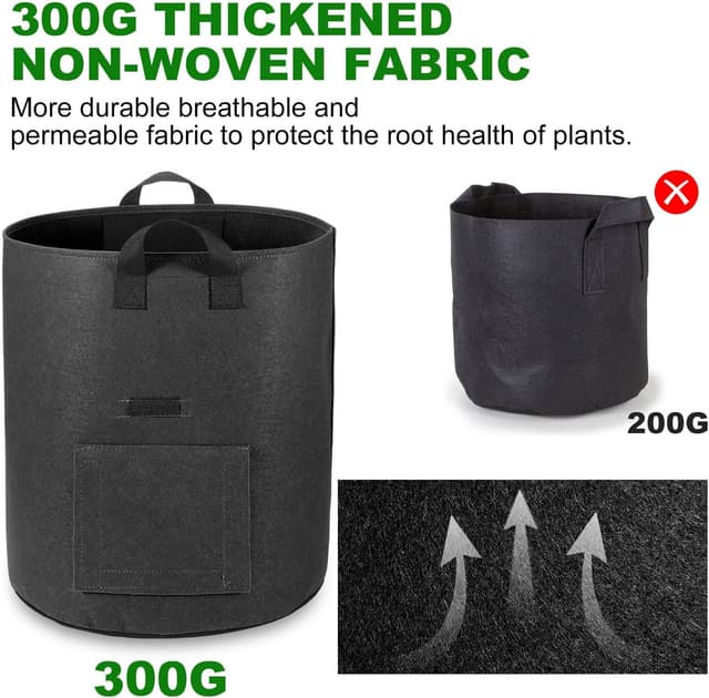 Thumbnail 4 de OPPOLIFE 10 Gallon grow bags with flap window