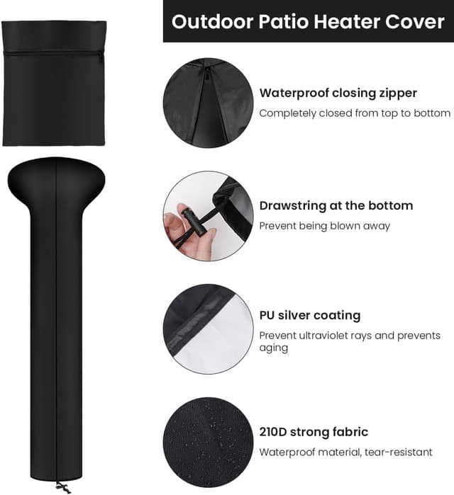 Detalle de AOOWU Patio Heater Cover 210D
