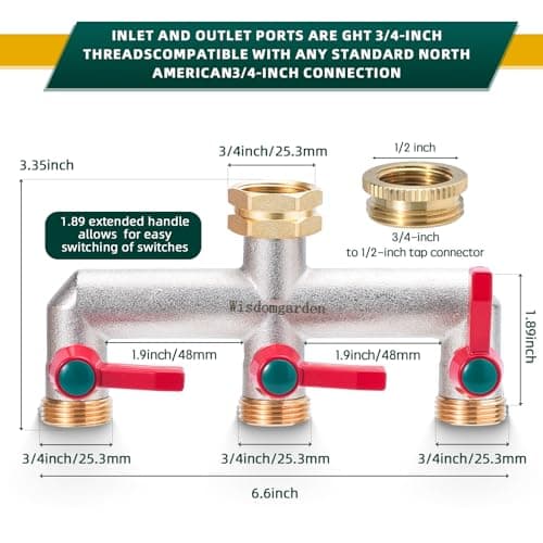 Thumbnail 1 de Distributeur 3 voies laiton nickelé ⚙
