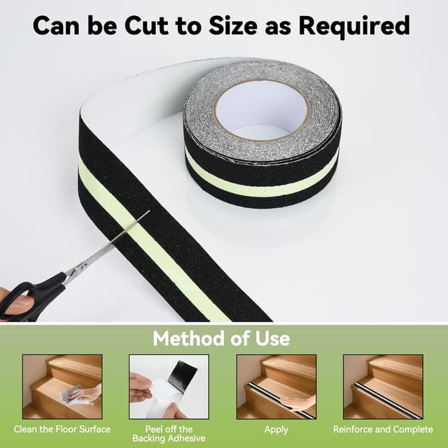 Thumbnail 5 de OTraki Adesivo Antiscivolo Nero 50 mm x 10 m