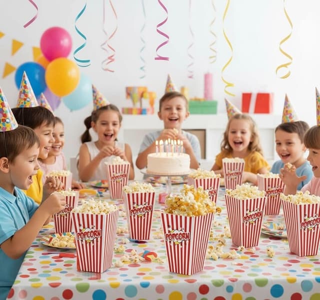 Thumbnail 4 de MATANA 50 boîtes popcorn rétro 17x9 cm