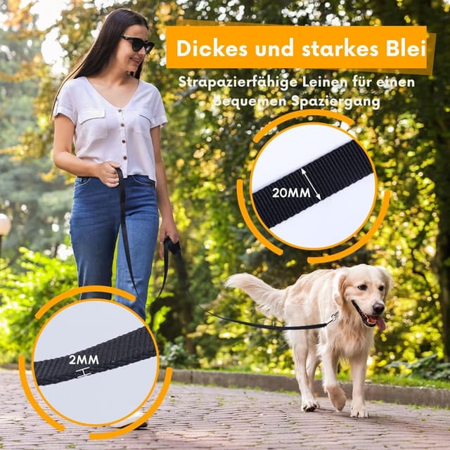 Thumbnail 6 de Loutep Schleppleine fürs Training: Langleine für kleine bis große Hunde, wasserfest