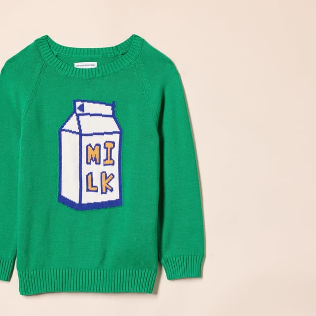 Detalle 2 de Cotton crewneck sweater for boys, relaxed fit