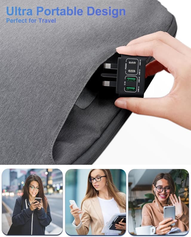 Detalle de USB-C fast charger 40W 4 port 2-Pack