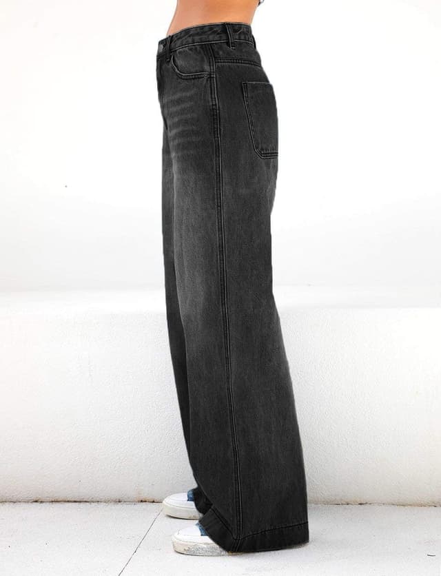 Detalle 2 de EMMIOL Weite Leg Jeans Damen Straight