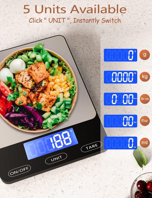 Detalle 2 de GGQ Food Scale 33lb digital kitchen ⚖