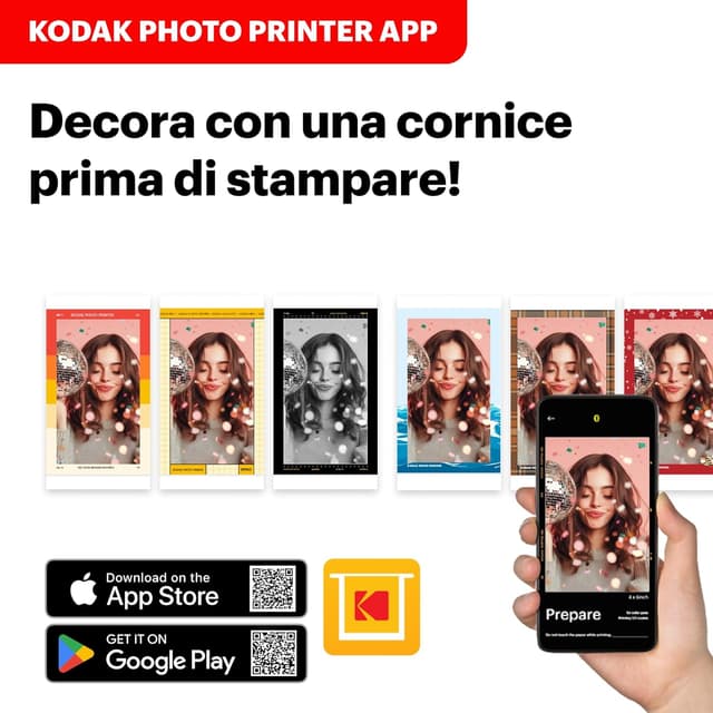 Detalle de Kodak Dock Plus PD460 stampante fotografica portatile per smartphone (10 x 15 cm) con accessori e 50 cartoncini