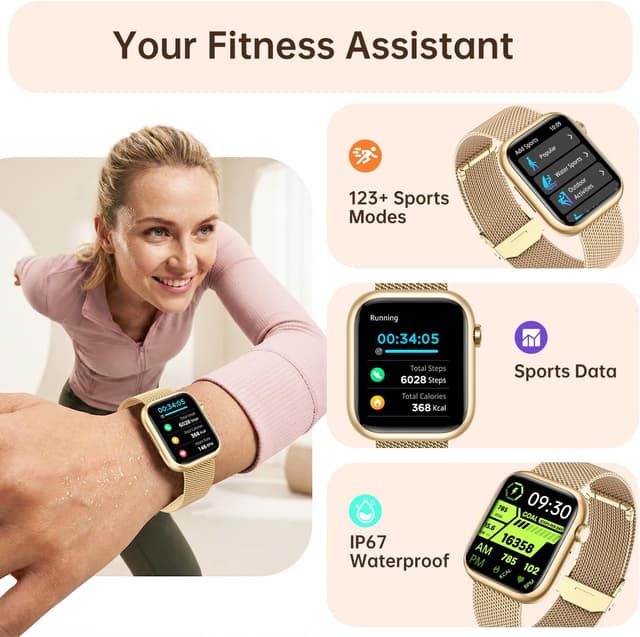 Thumbnail 3 de Women Smartwatch Fitness Tracker for Lady