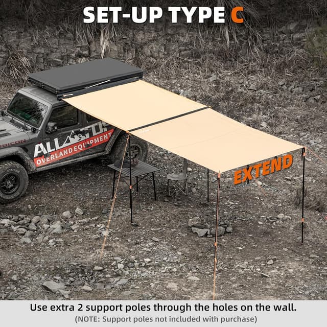 Thumbnail 4 de ALL-TOP Awning Wall 8.2ft x 8.5ft 🏕