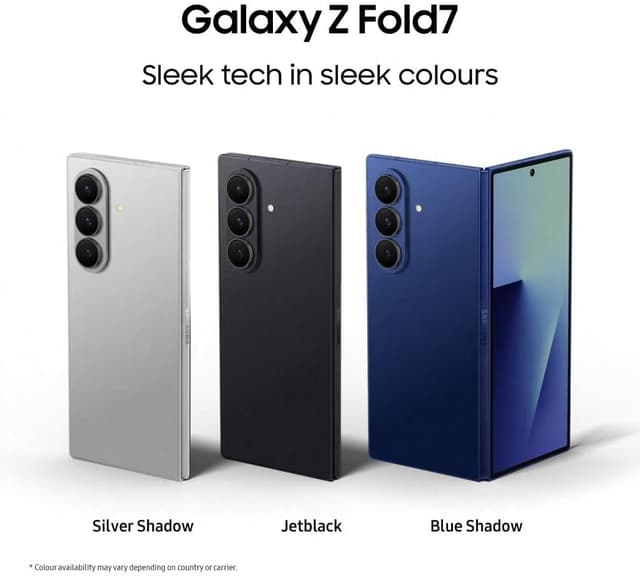 Detalle de Samsung Galaxy Z Fold7 AI Phone (UK Version) – Blue Shadow, 512GB, 12GB RAM, 200MP camera