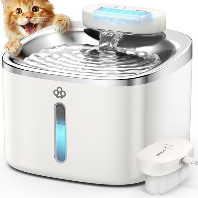 Detalle de oneisall Hale 3.5L Wireless Cat Water Fountain