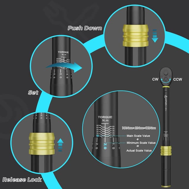 Thumbnail 5 de ANPUDS 3/8 Zoll Drehmomentschlüssel 5-60 Nm